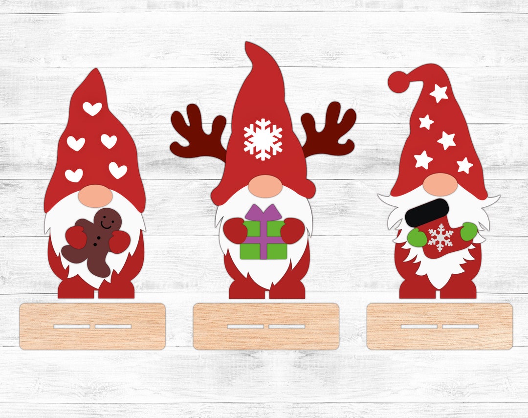 Christmas Gnome Laser Cut Files, Holiday SVG Bundle (digital Download ...