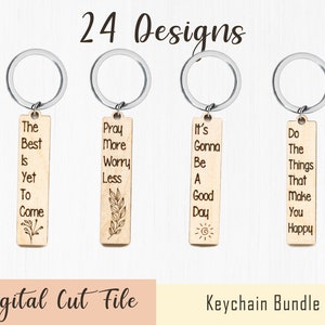 24 motywacyjne breloki SVG - pliki Glowforge, inspirujące cytaty brelok SVG, brelok glowforge svg, Glowforge Svg, plik cięty laserowo