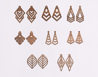 Earring SVG Bundle, Laser Cut Files, CNC, Glowforge (Digital File)