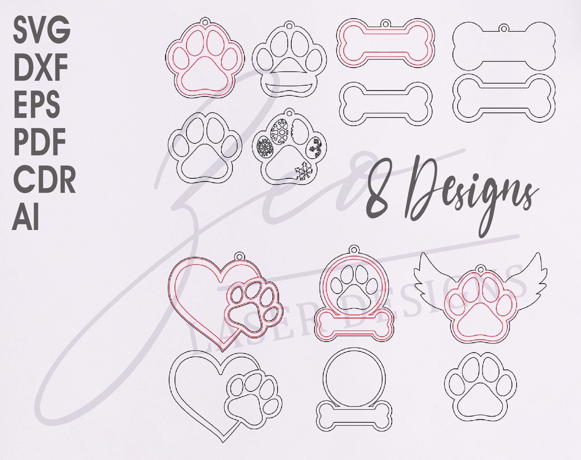 dog-paw-ornaments-svg-christmas-ornament-file-glowforge-svg-etsy