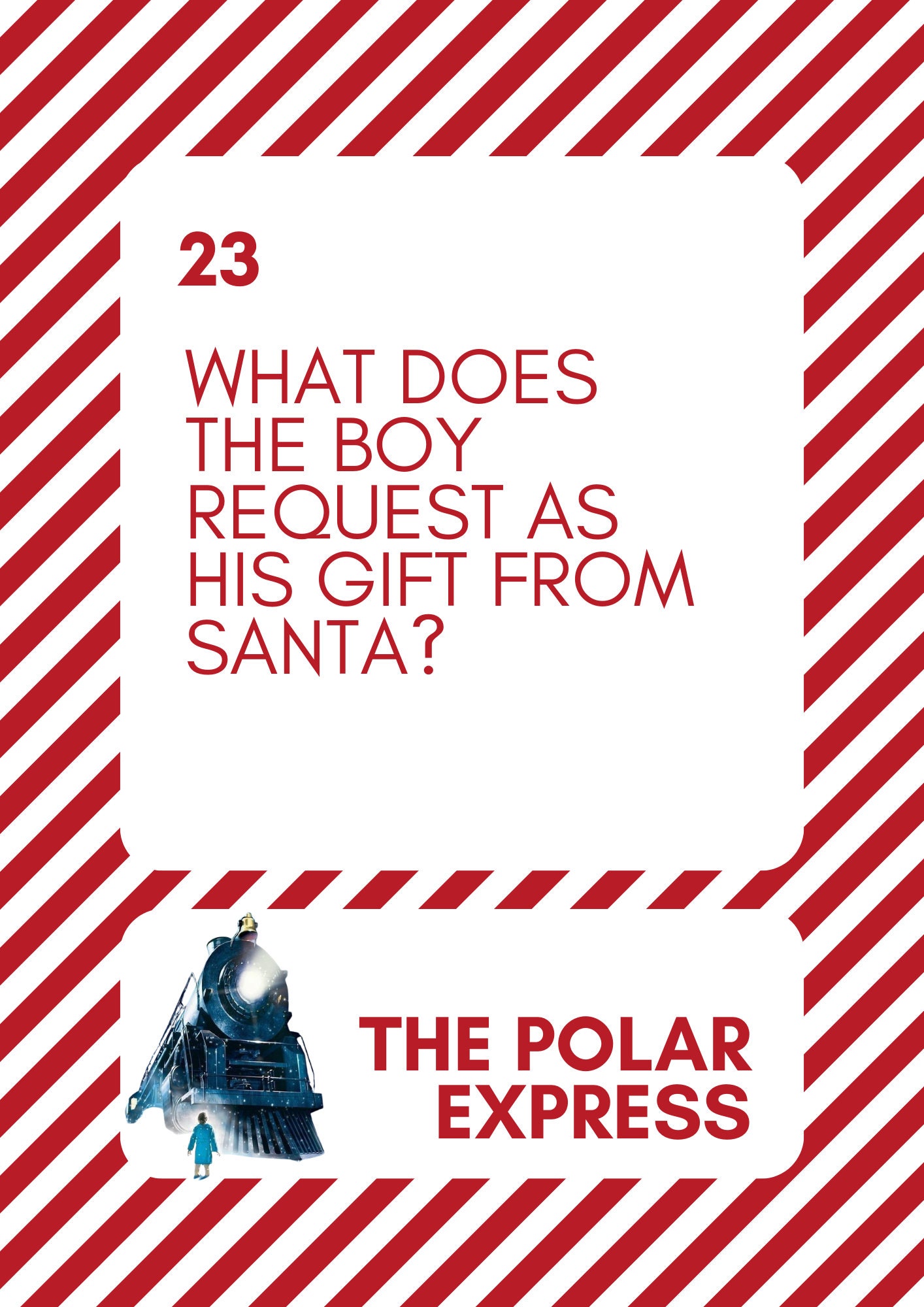 Christmas Movie Trivia Polar Express Christmas Party Game Printable