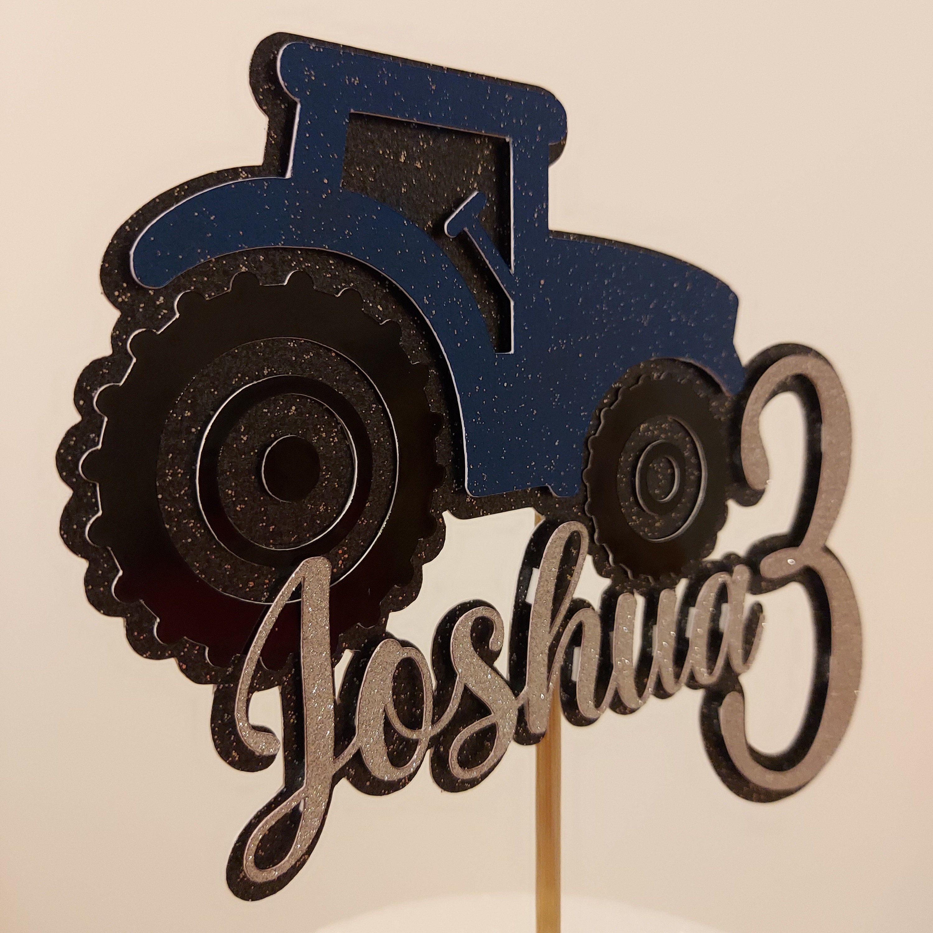 Tractor Cake Topper Personalised Tractor Birthday Cake Etsy