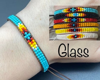 Bracelet indigène sans perles de rocaille colorées en métal Inspiration indigène, bracelet hippie bohème femme homme, bracelet de l&#39;amitié, bracelet du sud-ouest