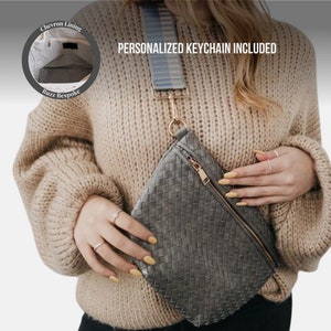 Woven Crossbody Bag Woven Shoulder Bag Woven Bag Woven Handbag Woven Crossbody Sling Bag Woven Sling Bag Woven Purse Woven Fanny Pack image 6