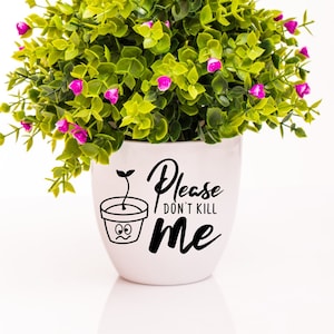 Please Don't Kill Me Planter digitaal bestand voor SVG voor gebruik met Cricut en Silhouette snijmachines