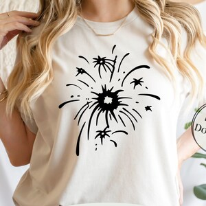 Fireworks Fourth of July Svg, Fire Cracker 4th of July Cut File Cricut Silhouette, Independence Day Svg Png, patriotic Sublimation Designs