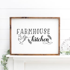 Farmhouse Kitchen With Rooster Design DIGITAL SVG Art for Use - Etsy