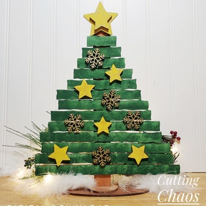 Christmas Tree Laser SVG, Standing Folk Art Decoration, Wood Mantel Decor, Christmas Pine Tree, Stick Tree Laser SVG, Digital Download File
