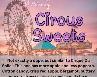 Circus Sweets Perfume | Cotton Candy, Apple, Caramel, Popcorn, Vanilla Bean, Amber | Playful Sweet Gourmand Scent