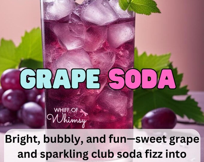 Grape Soda Perfume | Sweet Grape, Sparkling Club Soda, Sugar | Fizzy Fruity Fun Fragrance Inspired by Soda Pop