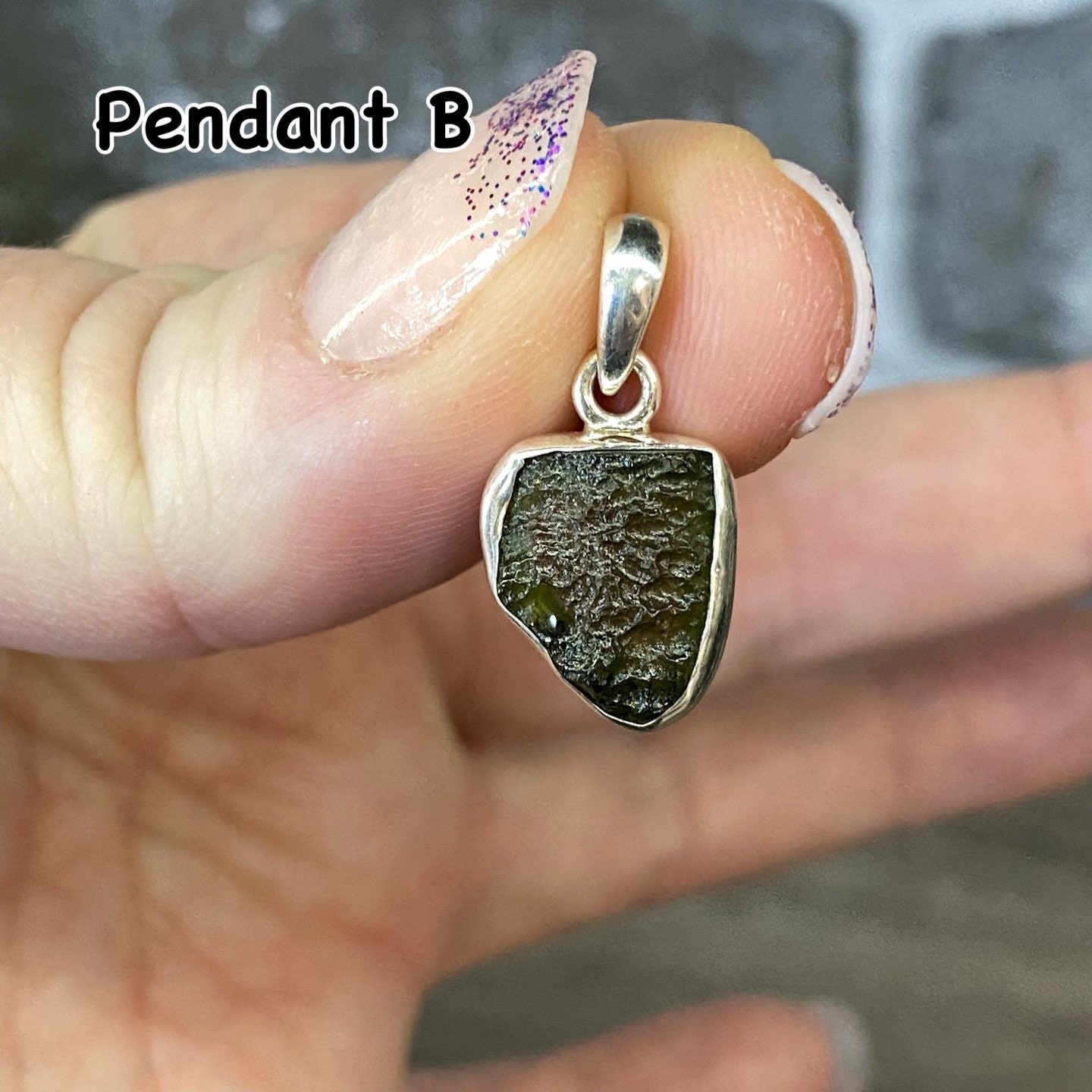 Sterling silver 2024 moldavite necklace