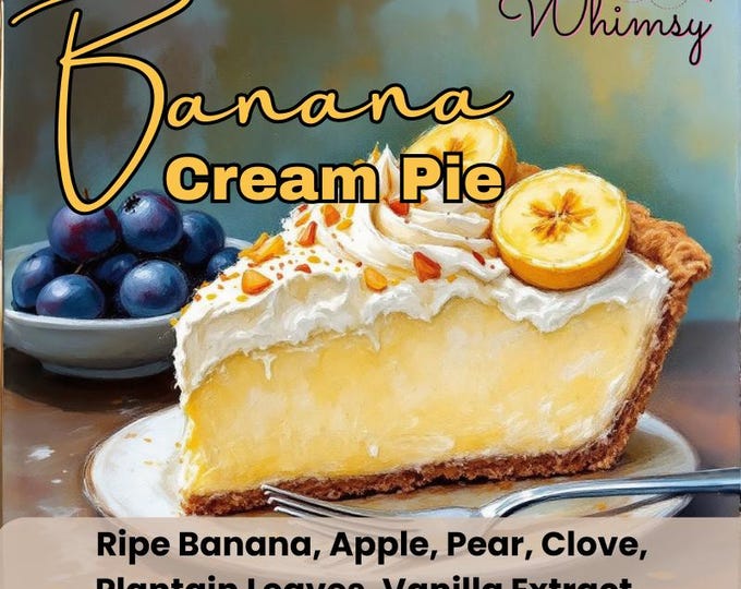 Banana Cream Pie Perfume – Banana, Vanilla, Pie Crust, Butter, Apple, Pear, Clove & Plantain Leaf Scent | Bakery Gourmand