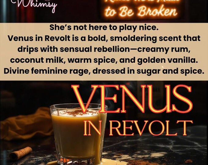 Venus in Revolt Perfume – Creamy Rum, Coconut Milk, Vanilla & Spice Scent | Bold Feminine Fragrance