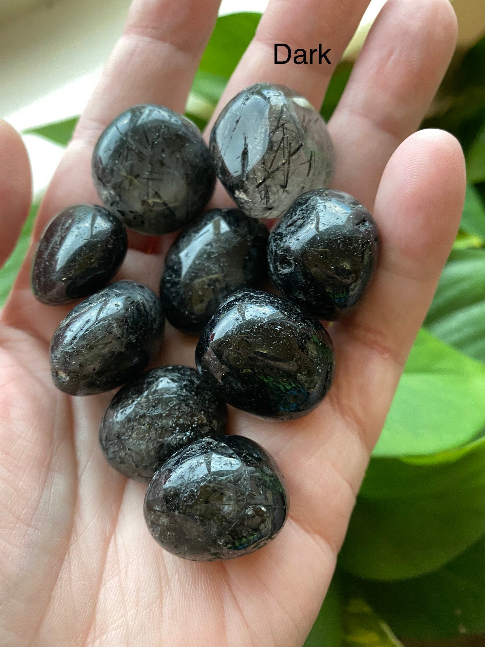 Black tourmaline with gold flecks deals