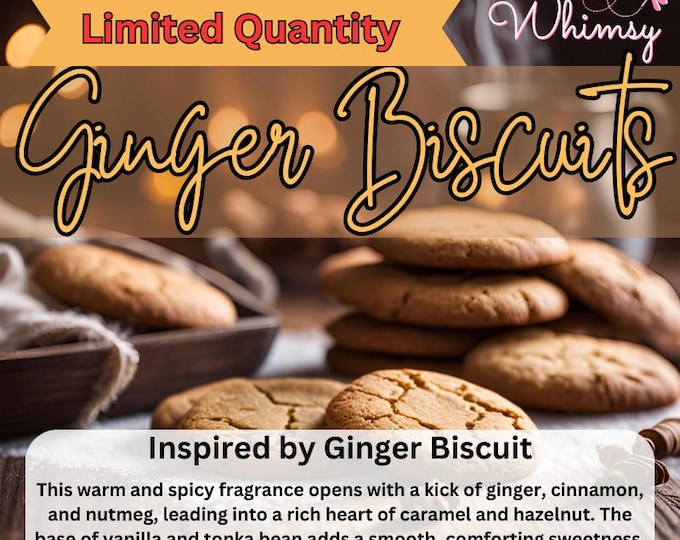 Ginger Biscuits Perfume | Ginger, Cinnamon, Nutmeg, Caramel, Hazelnut, Vanilla, Tonka | Warm Spiced Bakery Scent