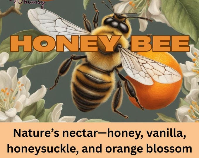 Honey Bee Perfume | Honey, Vanilla, Honeysuckle, Orange Blossom, Woods | Sweet Floral Warm Fragrance | Nature-Inspired Scent