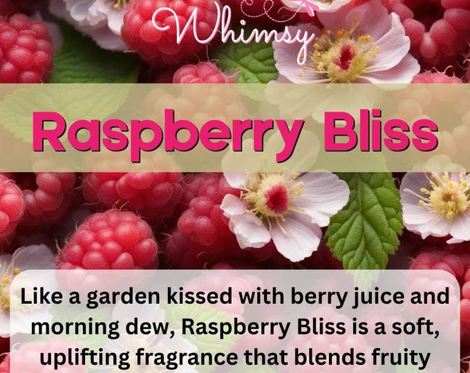 Raspberry Bliss Perfume – Crushed Raspberries, Blossoms, Water Lily & White Amber | Soft Fruity Floral Fragrance