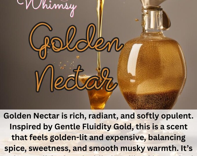 Golden Nectar Perfume – Juniper, Nutmeg, Vanilla, Caramel, Musk & Amberwood Scent | Warm Unisex GFG-Inspired Fragrance