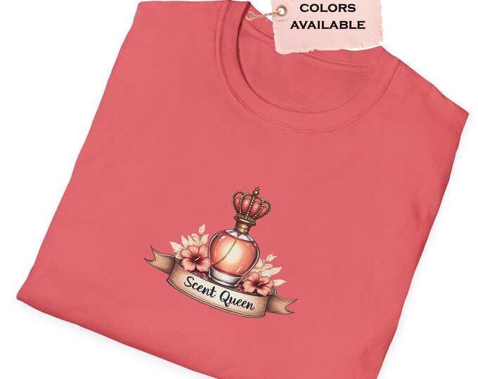 Scent Queen Perfume Bottle T-Shirt, Fragrance Lover Gift, Beauty Tee Shirt, Crown Top Graphic Top, Perfume Enthusiast Shirt, Perfume Apparel