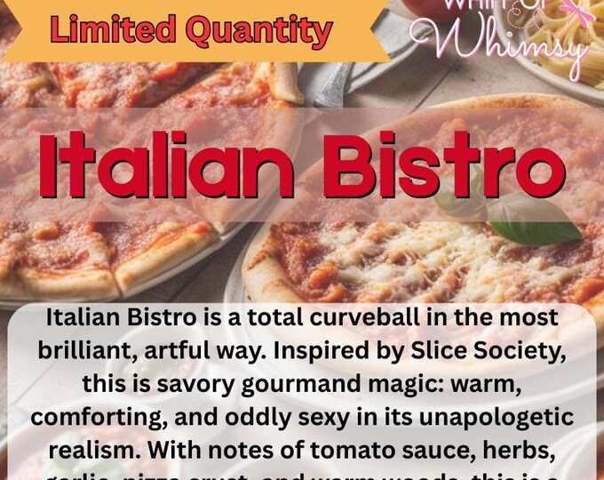 Italian Bistro Perfume – Tomato Sauce, Pizza, Basil, Black Currant, Iris & Sandalwood Scent | Savory Gourmand | Slice Society