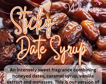 Sticky Date Syrup Perfume | Honeyed Dates, Caramel, Vanilla, Molasses | Sweet Cozy Gourmand Scent Inspired by L*sh