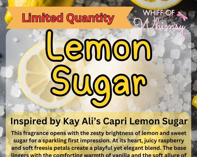 Lemon Sugar Perfume – Cold Milk, Marshmallow, Lemon, Mahogany & Tonka Scent | Cozy Citrus Skin Fragrance | Capri Lemon Sugar