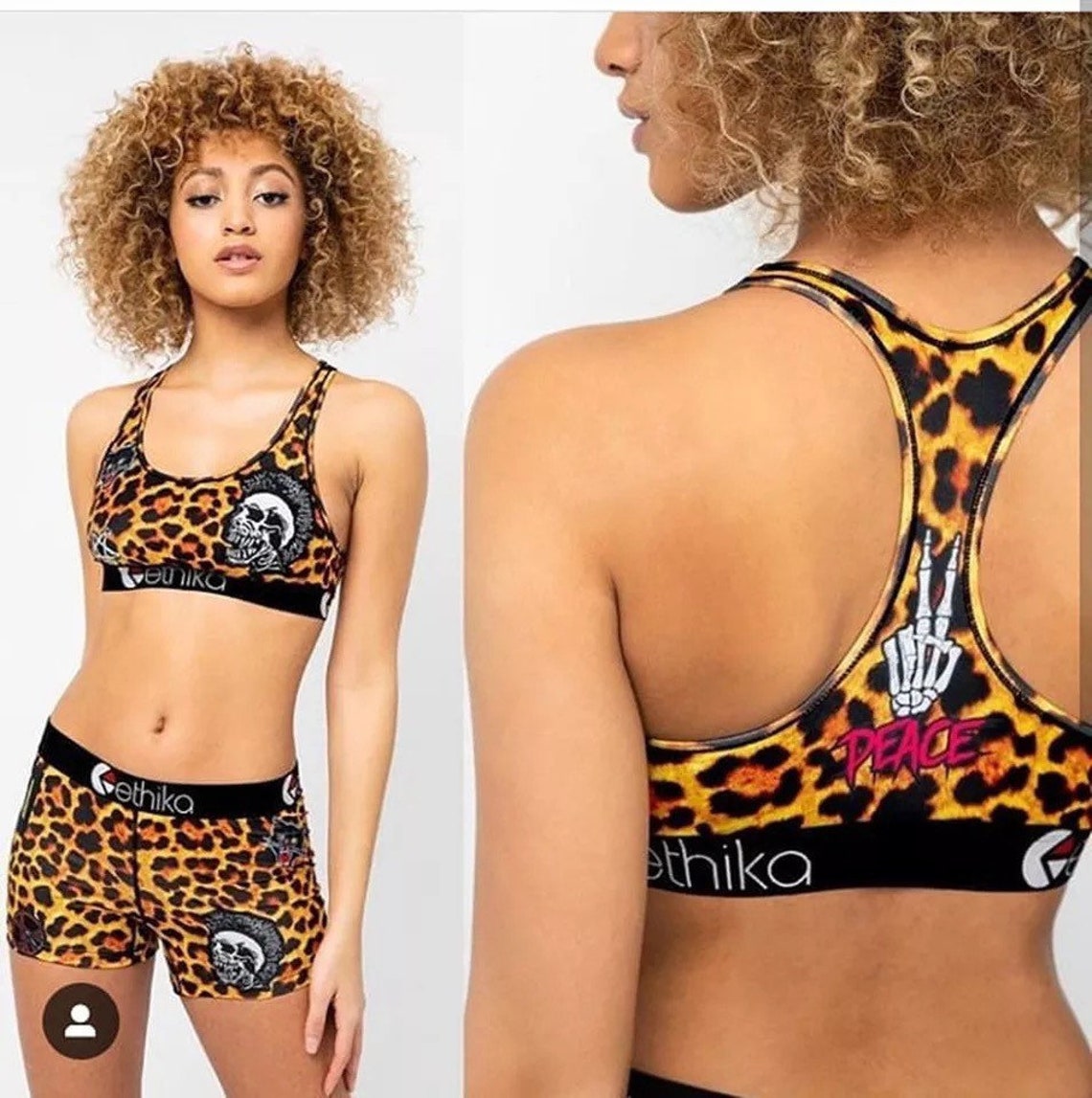 2 piece womens Ethika Sports Bra and Boyshort Set Etsy