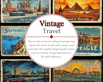 Midjourney AI Prompt Guide: Craft Vintage Travel Postercards + 50 Bonus Prompts