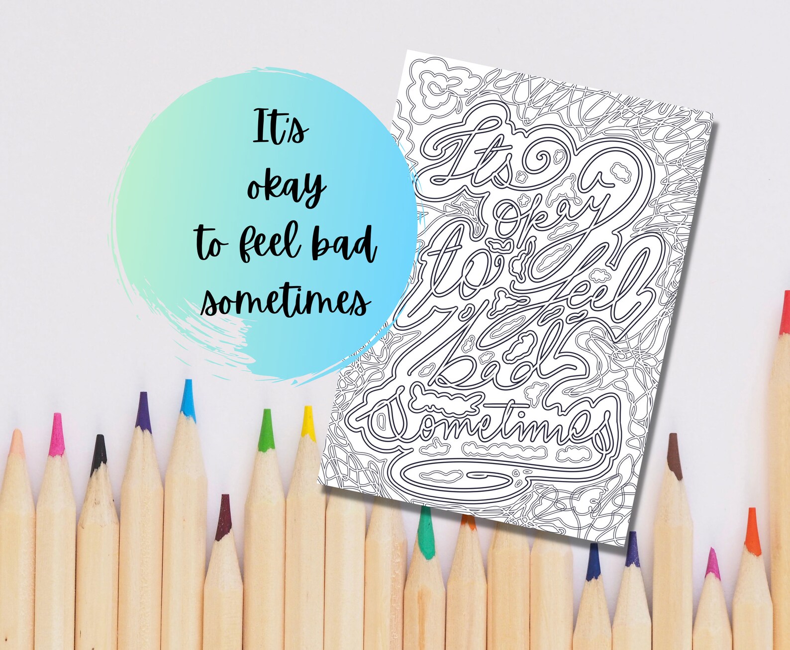 Stress Relief Quotes Coloring Pages for Adults, Self Care Adults