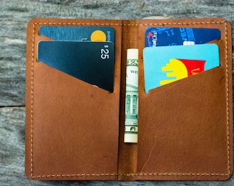 Slim Leather Wallet Personalized