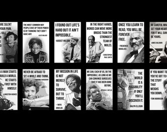 Black Authors Inspirational Quote Posters: Classroom & Home Decor (Digital Download)