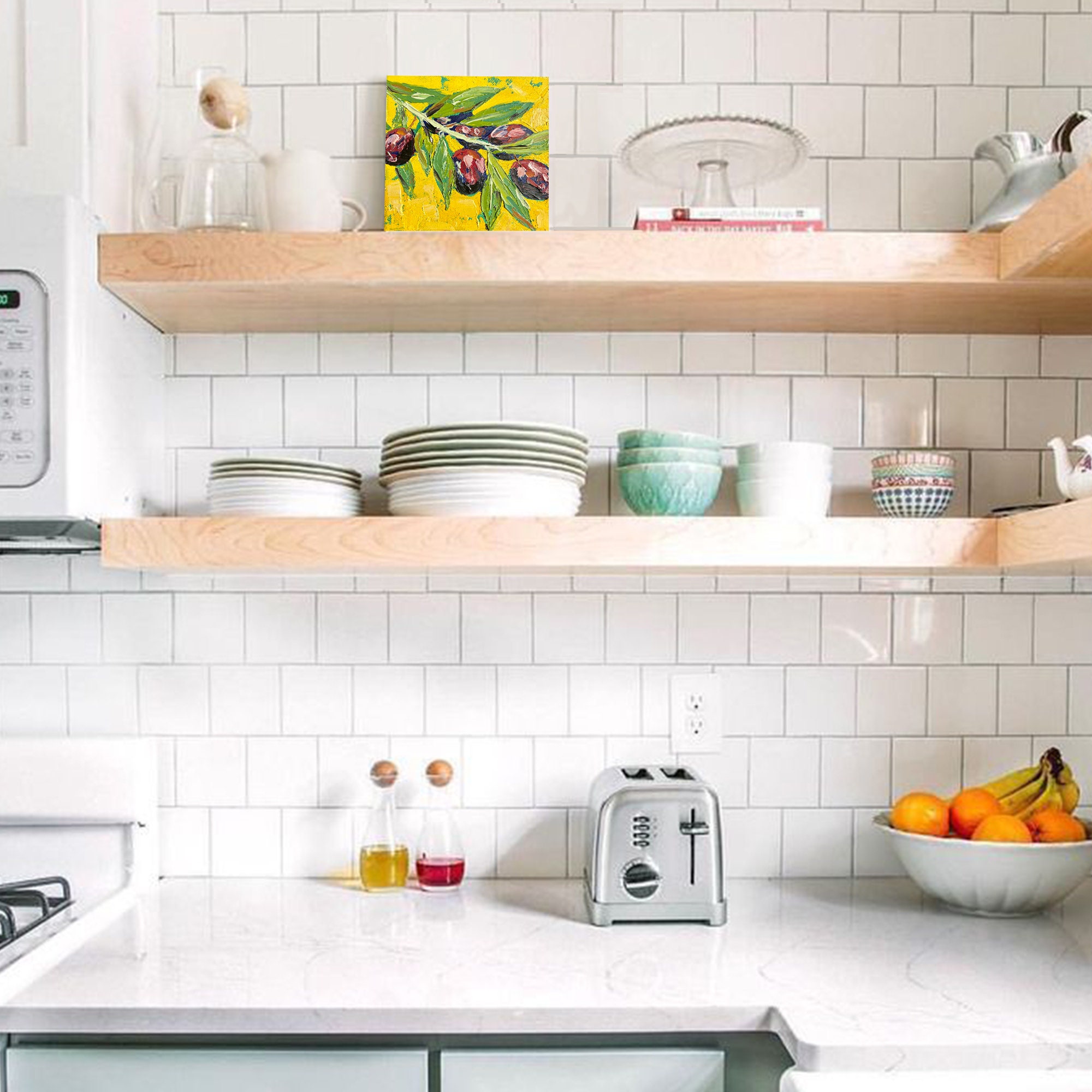 Olive Original Ölgemälde Küche Gelb | Etsy