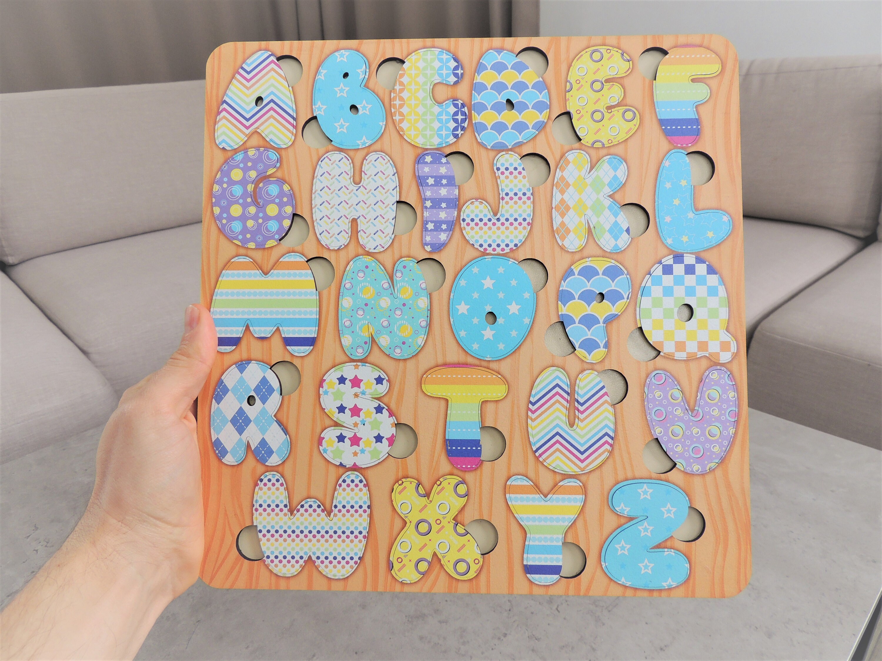 Alfabeto de madera ROMPECABEZAS ABC Etsy