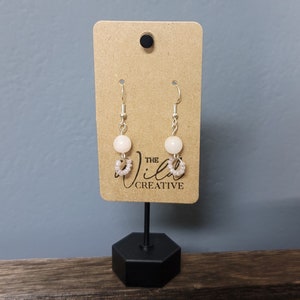 Light Pink Beaded Earrings