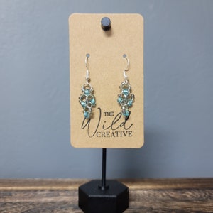 Blue Beaded Earrings