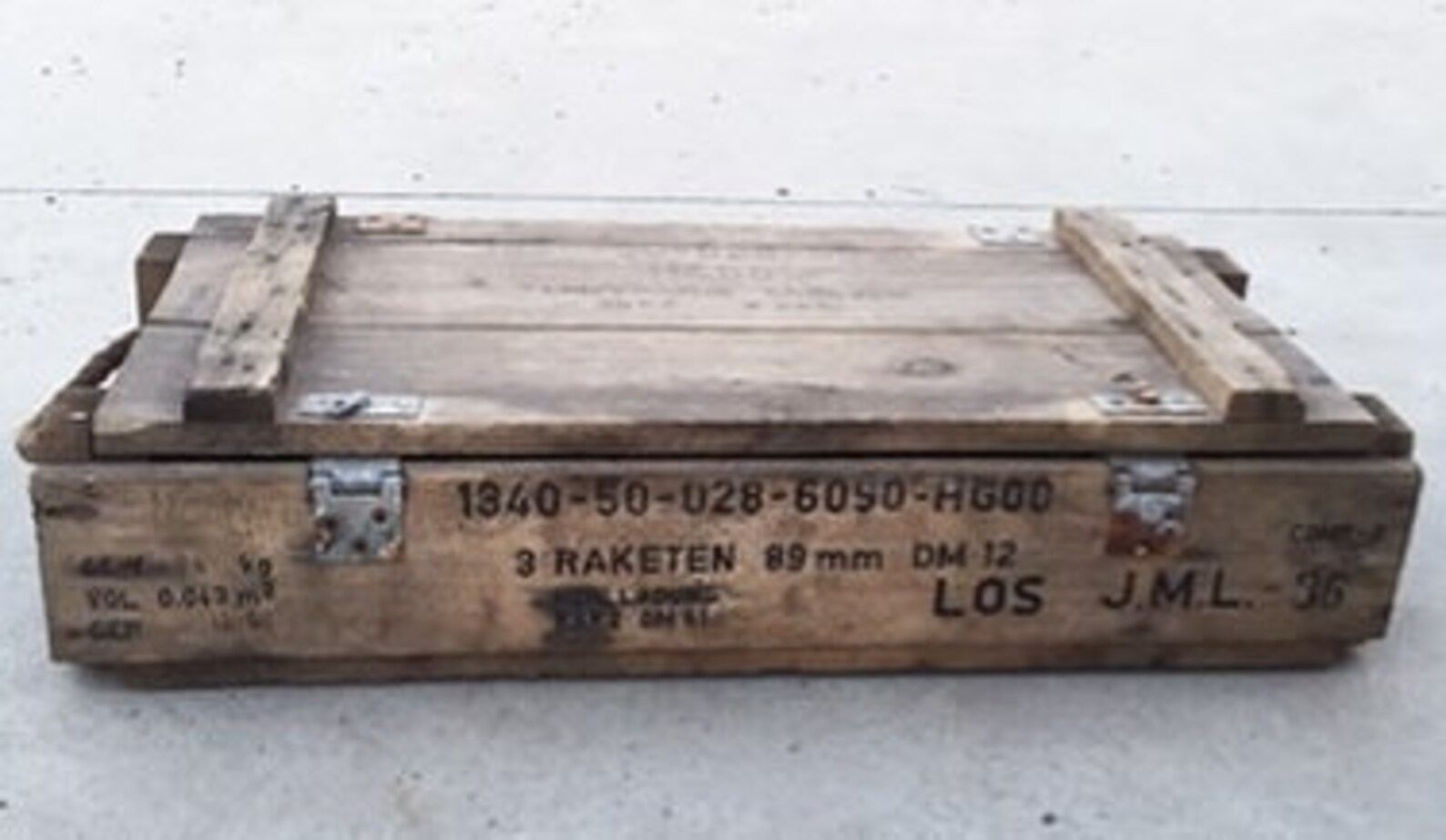 Cofre de madera vintage / almacenamiento militar vintage / | Etsy