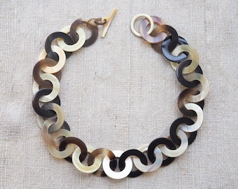 Natural Buffalo Horn Short Necklace