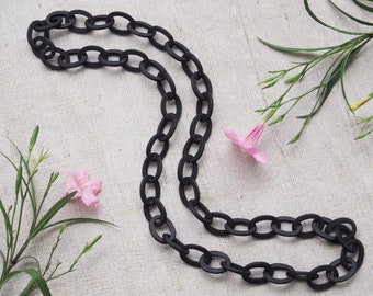 Natural Buffalo Horn Necklace 40" Long Chain