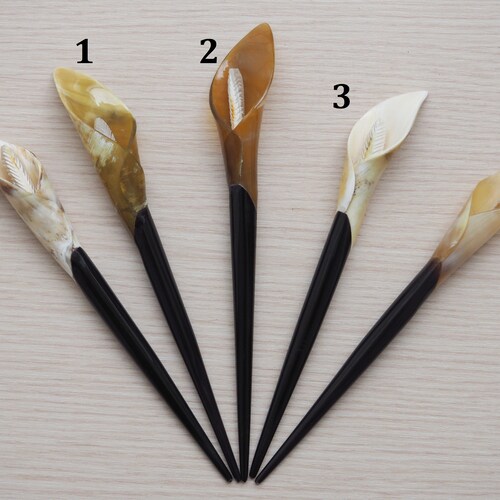 Natural Buffalo Horn Hairpin Pin Stick HP27