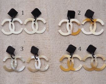 Natural Buffalo Horn Earrings