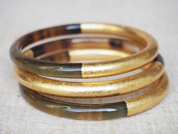 brass buffalo horn bangle バングル ブレスレット Horn Bangles - Etsy