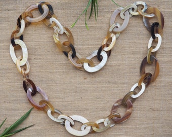 Natural Buffalo Horn Necklace 38" N2.19