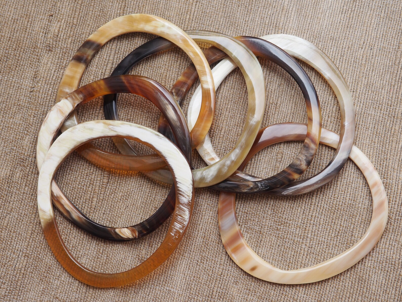 Natural Buffalo Horn Bracelet Set 07 Bangles BS05 Etsy
