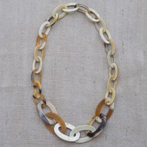 Natural Buffalo Horn Necklace 26" N2