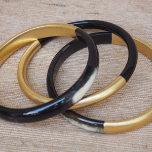 Natural Horn Gold Bracelet Set 03 Bangles BS0607G image 6