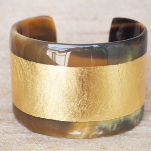 Natural Buffalo Horn Bracelet Cuff BC5G