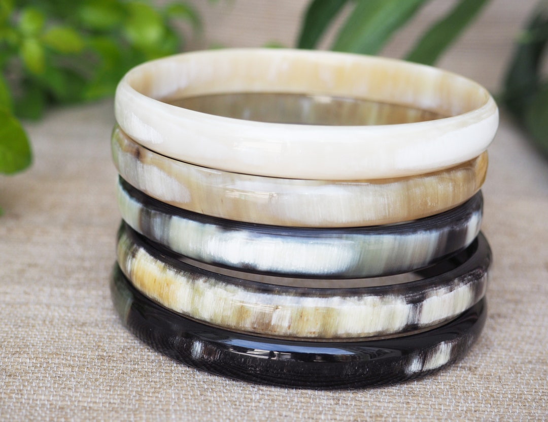 Natural Buffalo Horn Bracelet Set 05 Bangles BS06 - Etsy Natural Buffalo Horn Bracelet Set 05 Bangles BS06 - Etsy