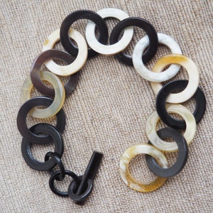 Natural Buffalo Horn Chain Bracelet CB2