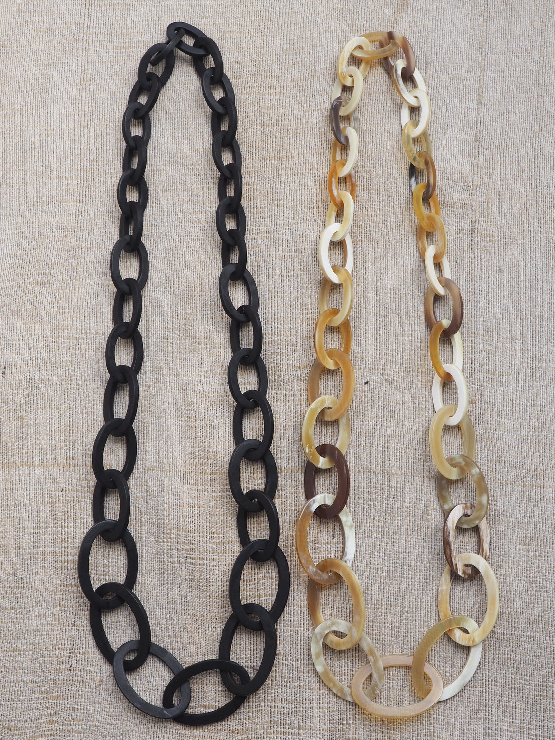 Earthy Bead Buffalo Horn Hook Necklace main image 1