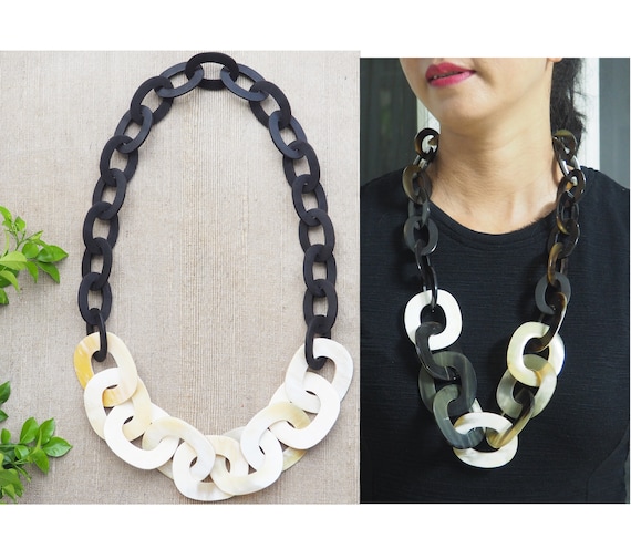 Etsy horn necklace hot sale